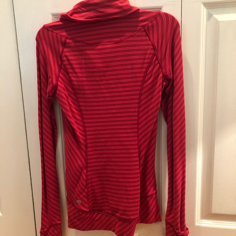 Lululemon Red Stripped Pull Over - image 2